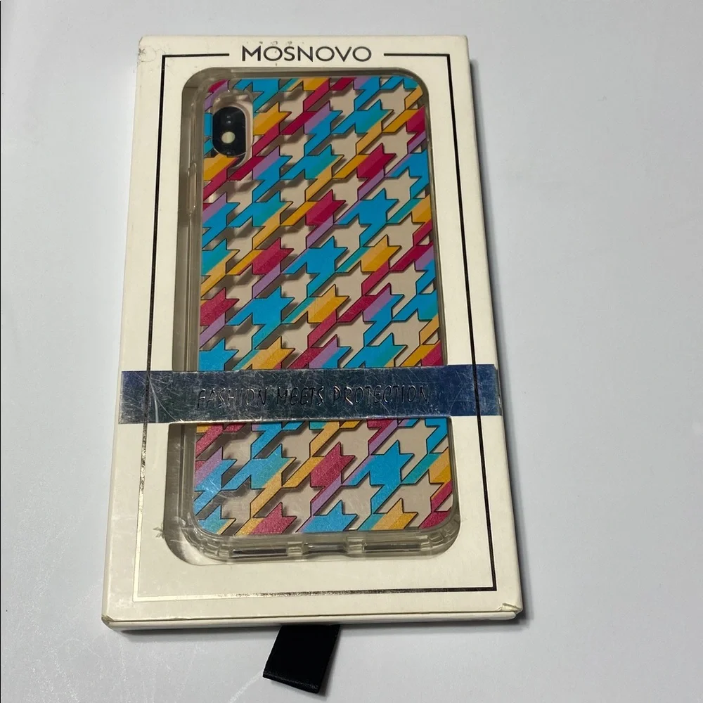 MOSNOVO iPhone XS Max Case Clear Retro Design Shock Absorbing Bumper Cover New